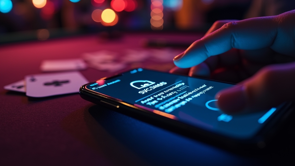 Android phone showing an APK installation prompt in a casino setting
