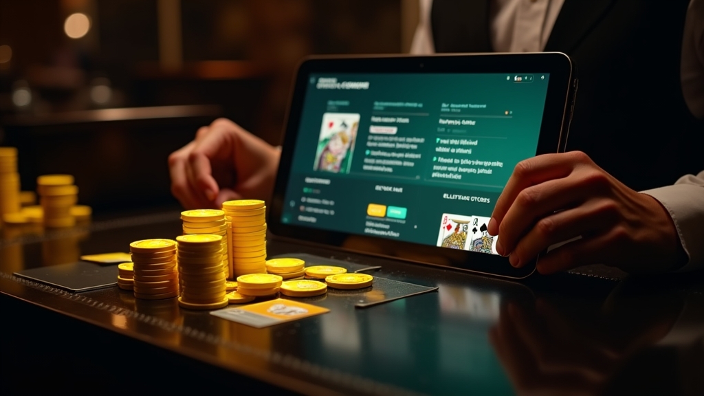 Tableau comparatif des bonus de casino avec des jetons et cartes promo sur fond citron