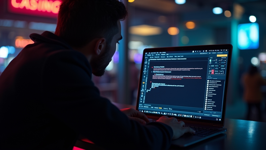 Fehlersuche bei einem Casino-Login-Fehler auf dem Laptopbildschirm