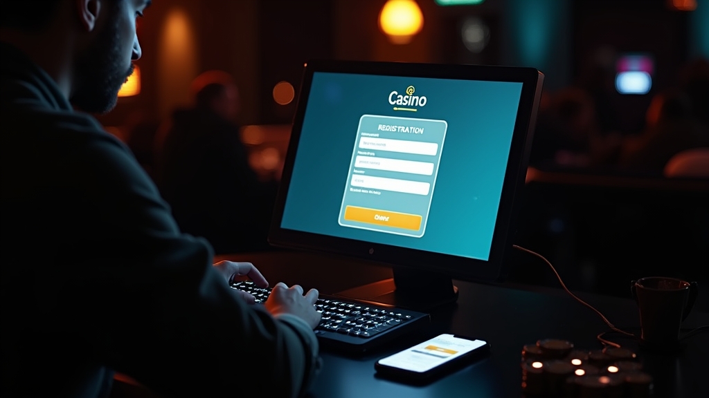 Neuer Spieler schließt die Casino-Registrierung mit E-Mail-Bestätigung auf dem Smartphone ab