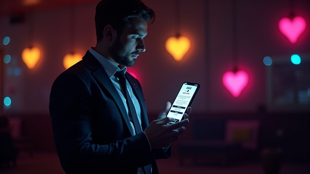 Player checking the Lemon Casino app download page on a glowing smartphone